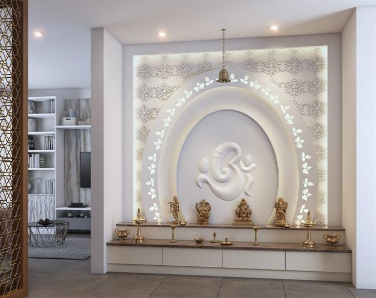 Corian Mandir Design Service in Gurugram